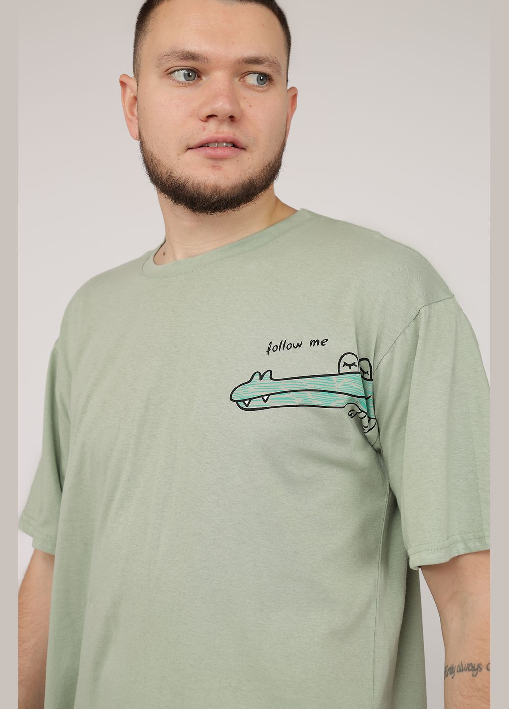 Піжама з шортами чоловіча колір оливковий CB-00278838 Yuki (334429435)