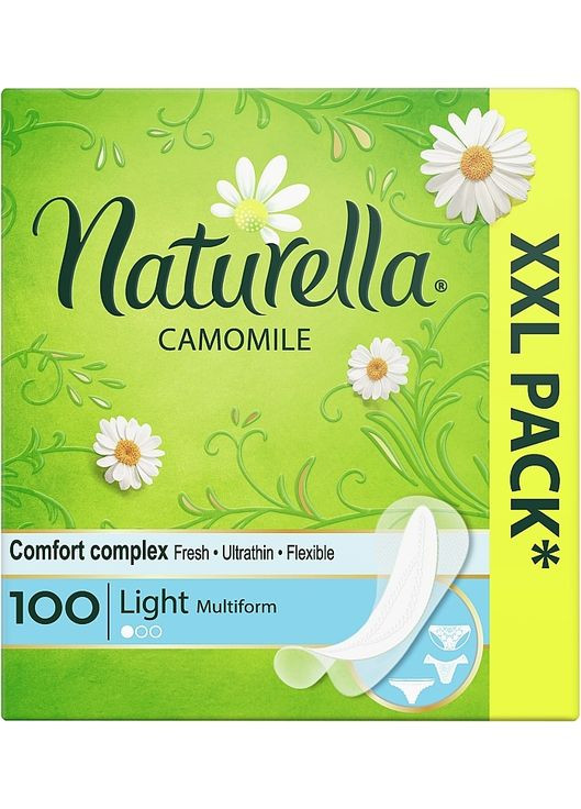 Щоденні гігієнічні прокладки, 100 шт Camomile Light 100шт (794160-20502) Naturella (368649574)