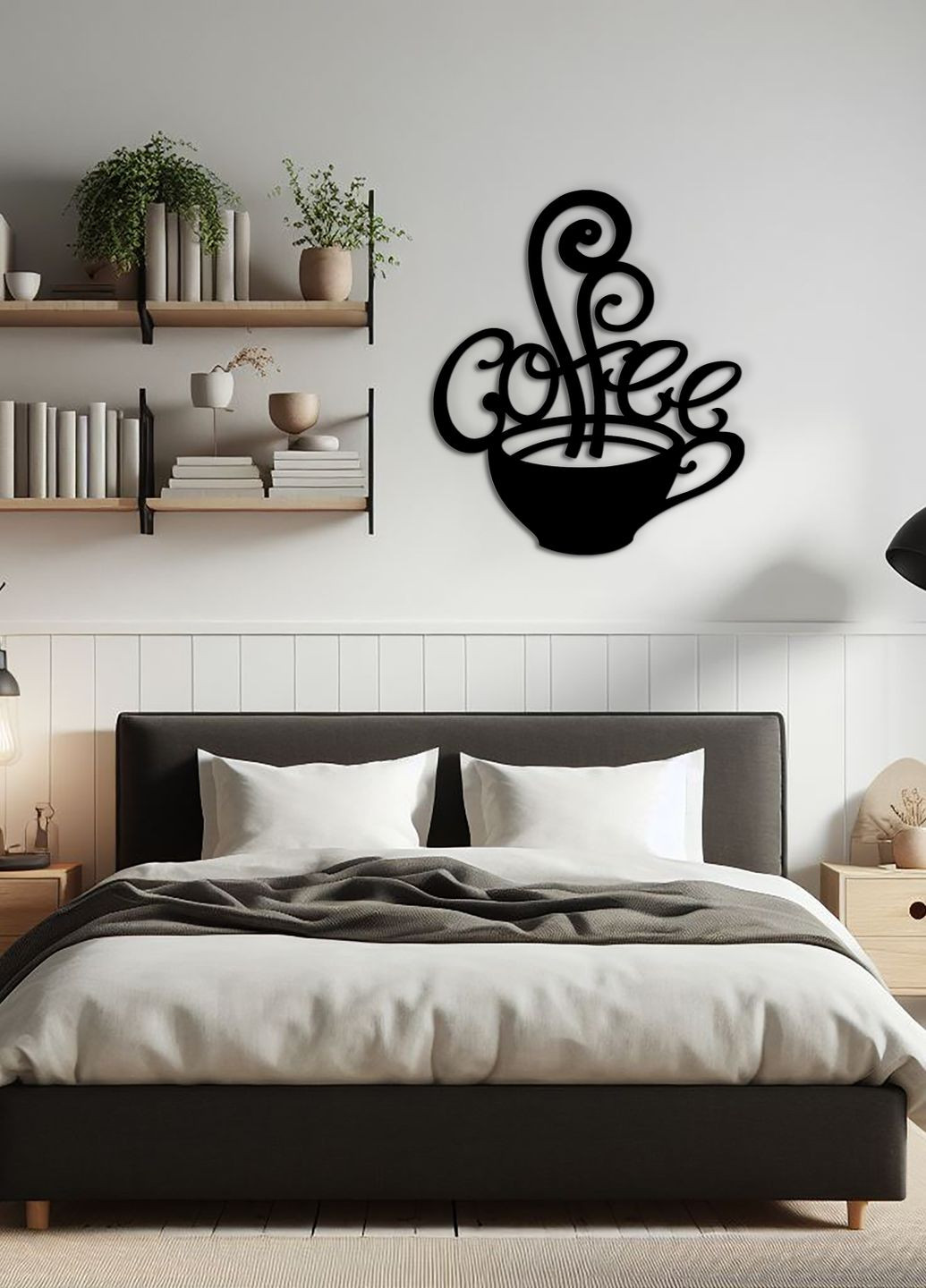 Дерев'яна картина на кухню, декоративне панно з дерева "Філіжанка кави", мінімалістичний стиль 15х18 см Woodyard (291842451)