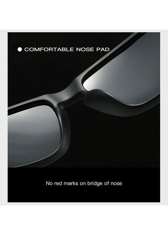 Мужские солнцезащитные поляризационные очки UV400 Karos Фотохромные очки для водителя Черные с красными зеркальными линзами No Brand (370169348)