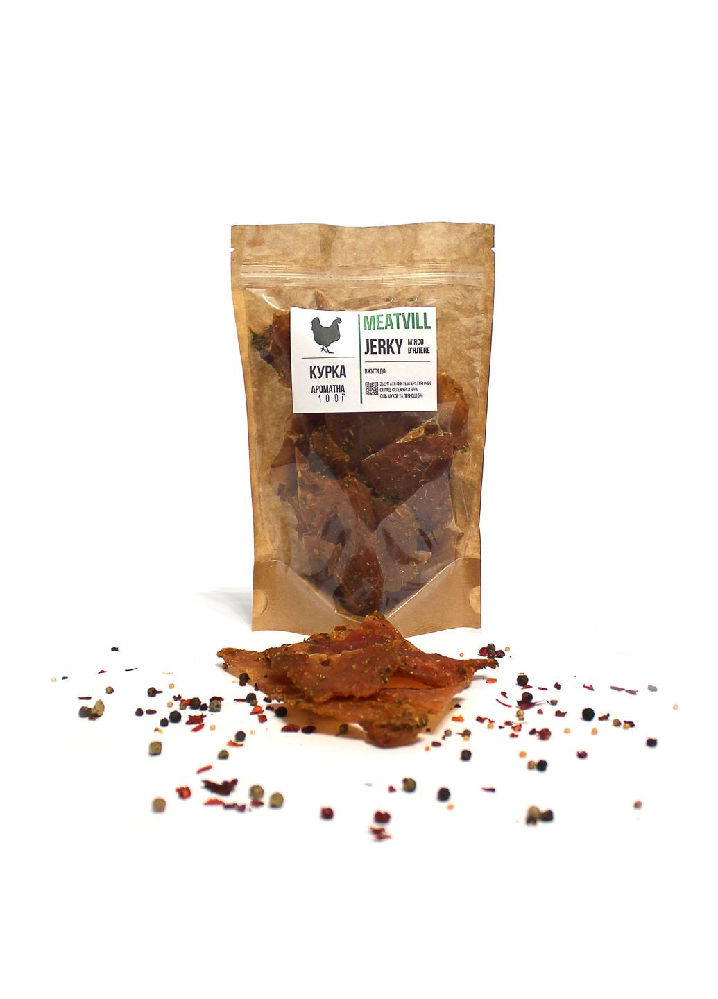 Джерки курица ароматная крафт 100г Meatvill (322457372)