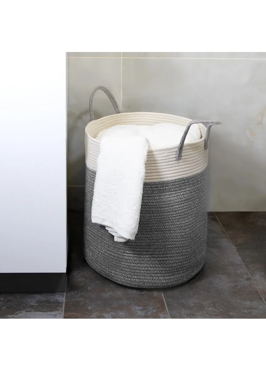 Корзина для зберігання з ручками TH-14 GRAY/WHITE MBM (410815868)