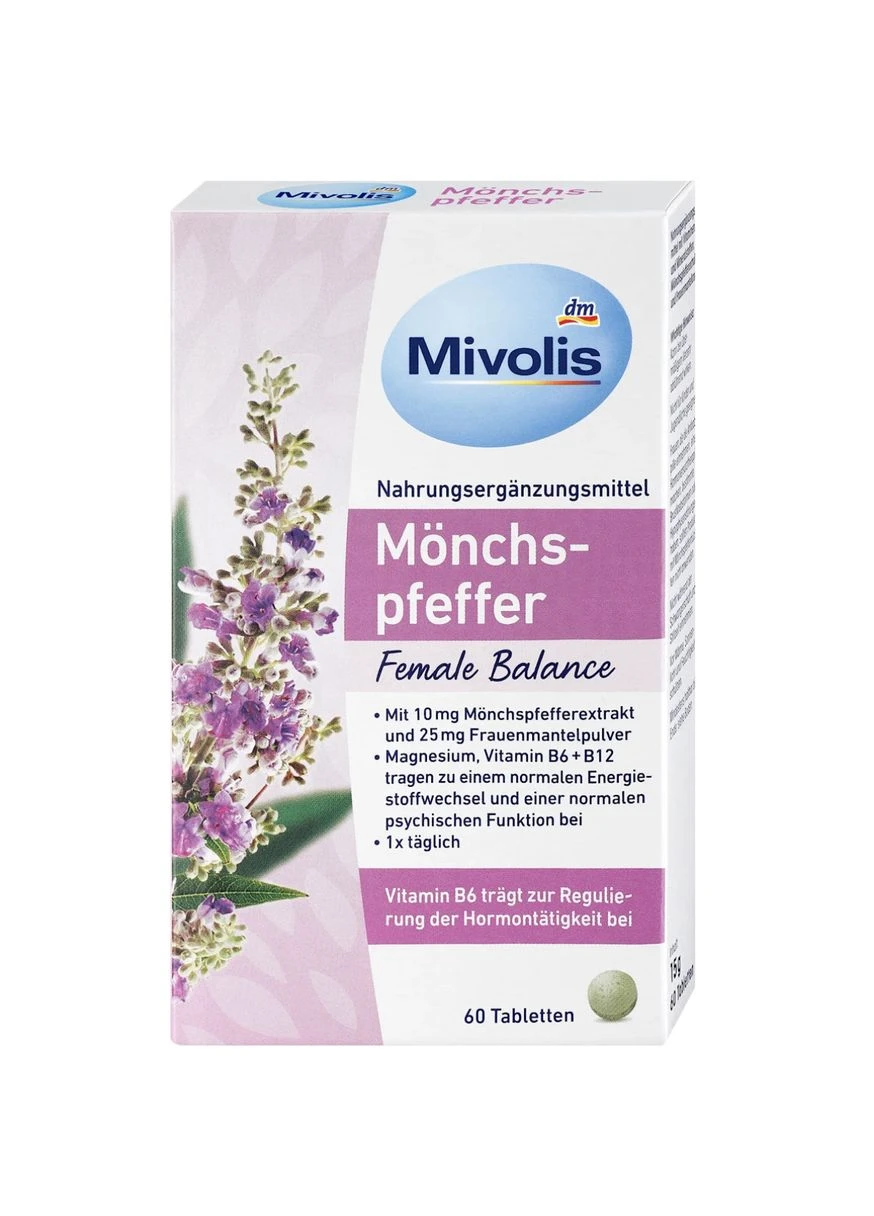 Комплекс для підтримки організму під час менструації Mönchspfeffer Tabletten 60 шт Mivolis (380783402)