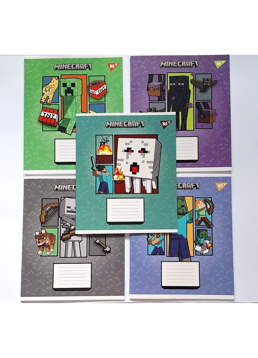 Комплект зошитів учнівський шкільний для хлопчика(5 шт.), А5/24 лінія, Minecraft Arrows Yes (352768921)