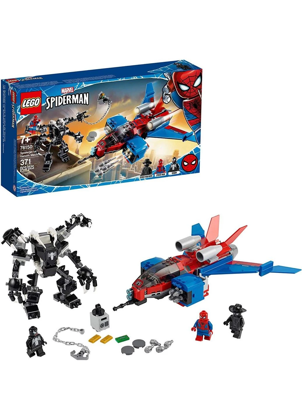 Super Heroes Marvel Comics Реактивный самолет ЧеловекаПаука против Работа Венома (76150) Lego (304055467)