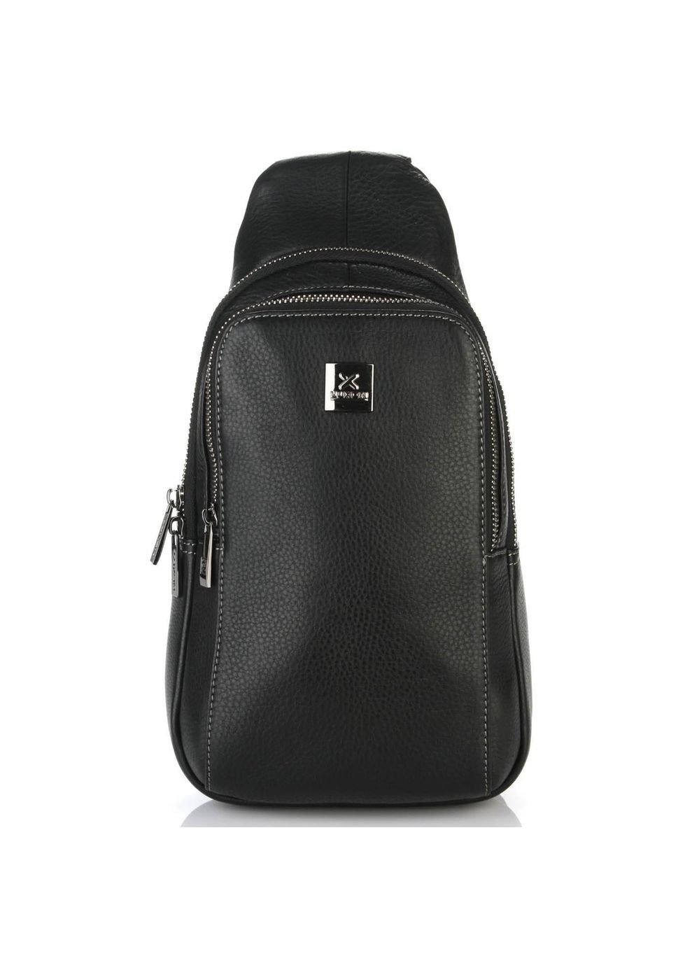 Рюкзак мужской 2002-3 кожаный на одно плечо размер 17 × 31 × 7 см черный Luxon (314808727)