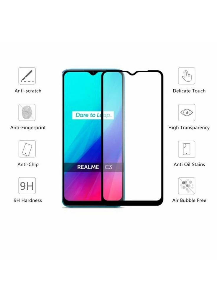 Скло захисне Realme C3 Full Cover Full Glue (ek13741) Drobak Realme C3 Full Cover Full Glue (Black) (222224) (388905860)