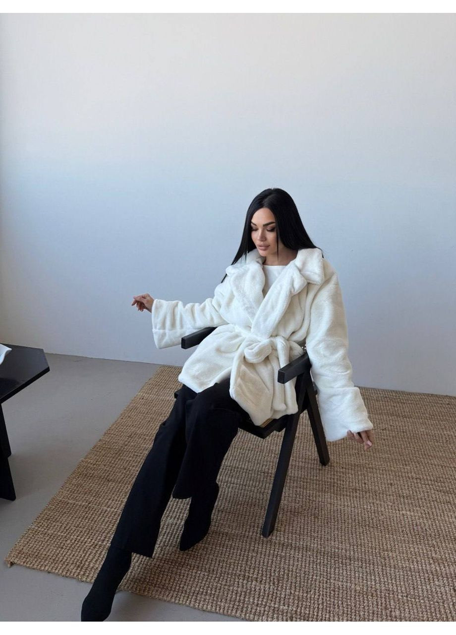 Женская шубка с поясом на подкладке Україна (360898674)