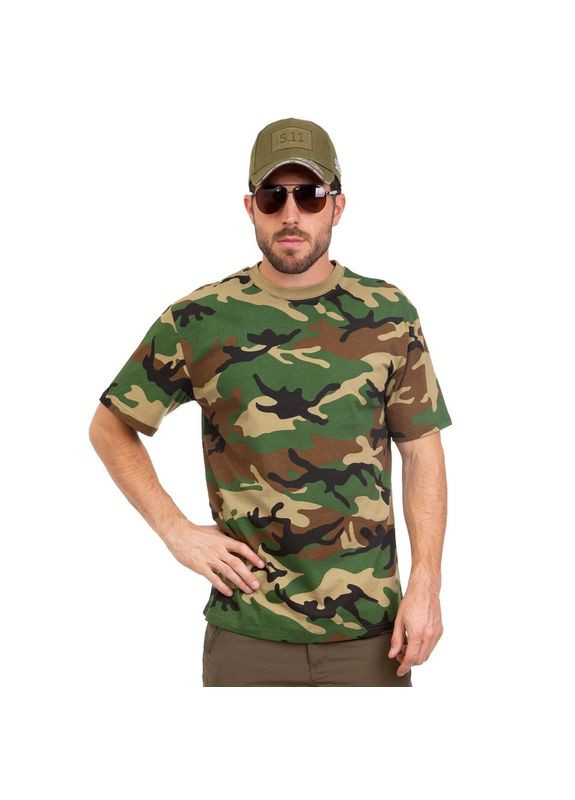 Комбинированная тактическая футболка ty-0357 камуфляж (06508437) FDSO