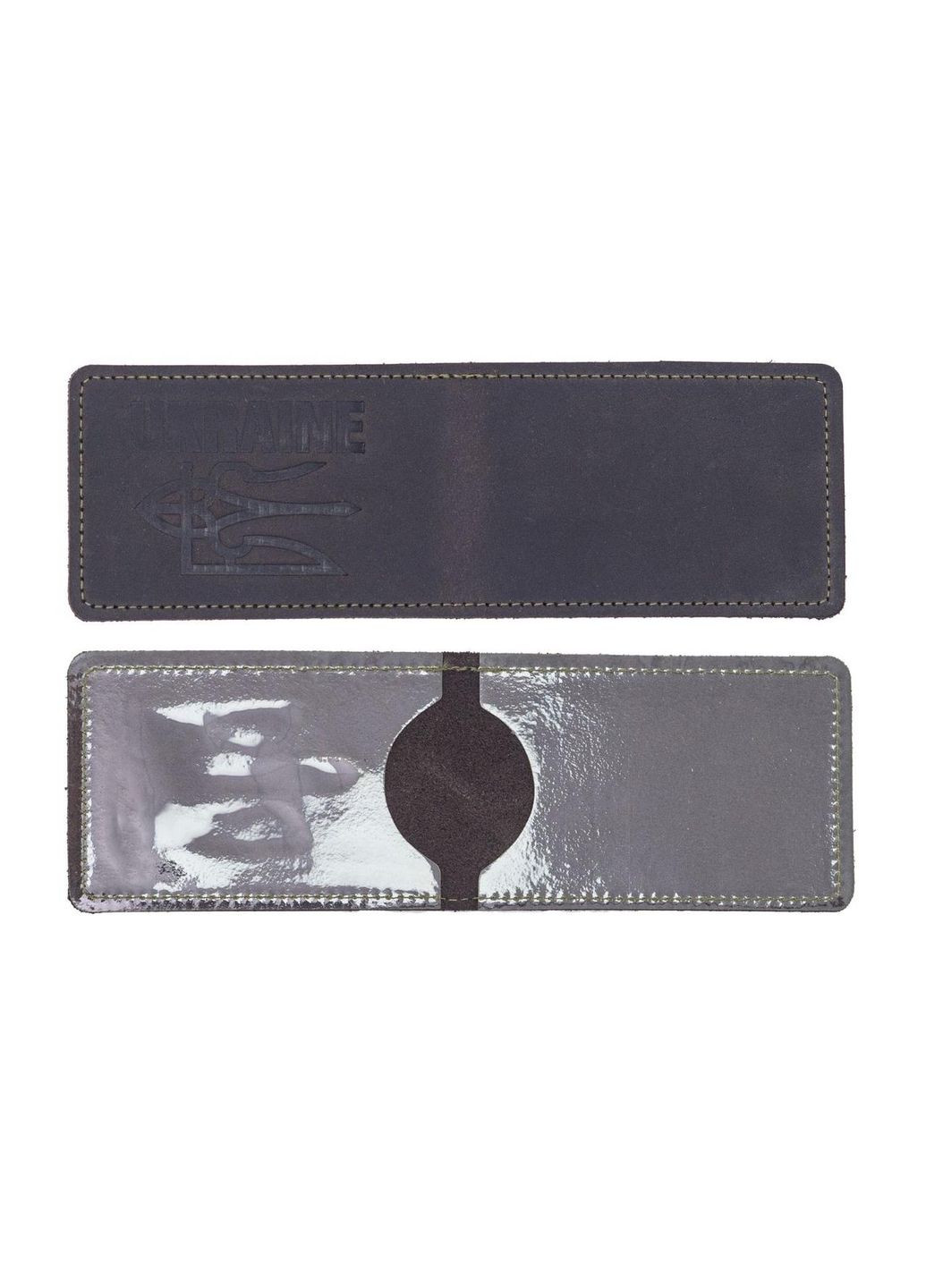 Обкладинка ID - 2 шкіра Ukraine Тризуб коричневий тиснення 4PROFI (304773335)