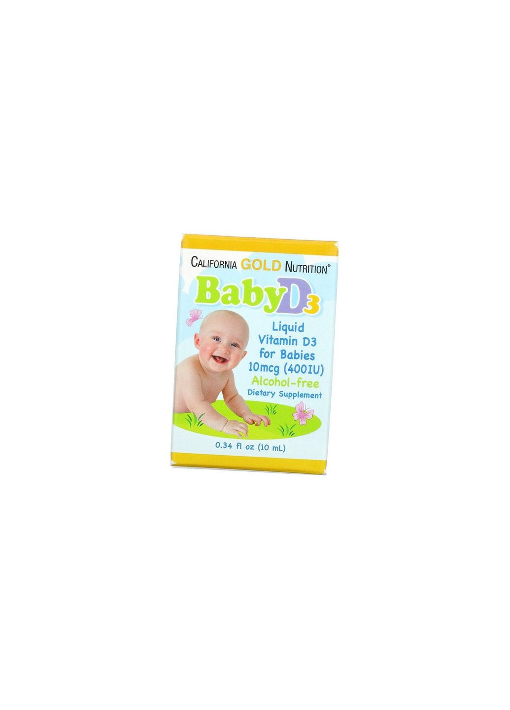 Вітамін Д3 для дітей, Baby Vitamin D3 Liquid, 10мл (36427012) California Gold Nutrition (293256636)