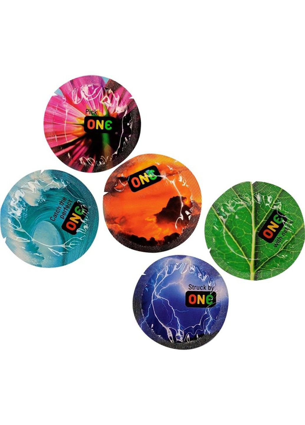 Набор латексных презервативов Color Sensations разноцветные (цена за упаковку, 100 шт.) One (327876605)