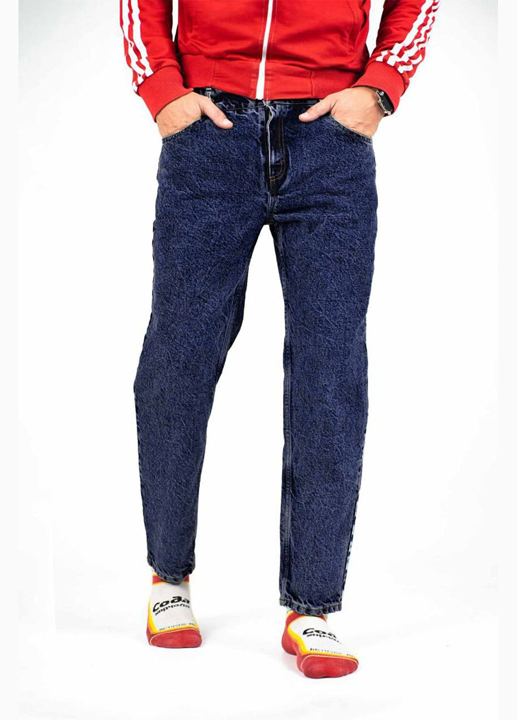 Синие демисезонные брюки джинсы момы Custom Wear