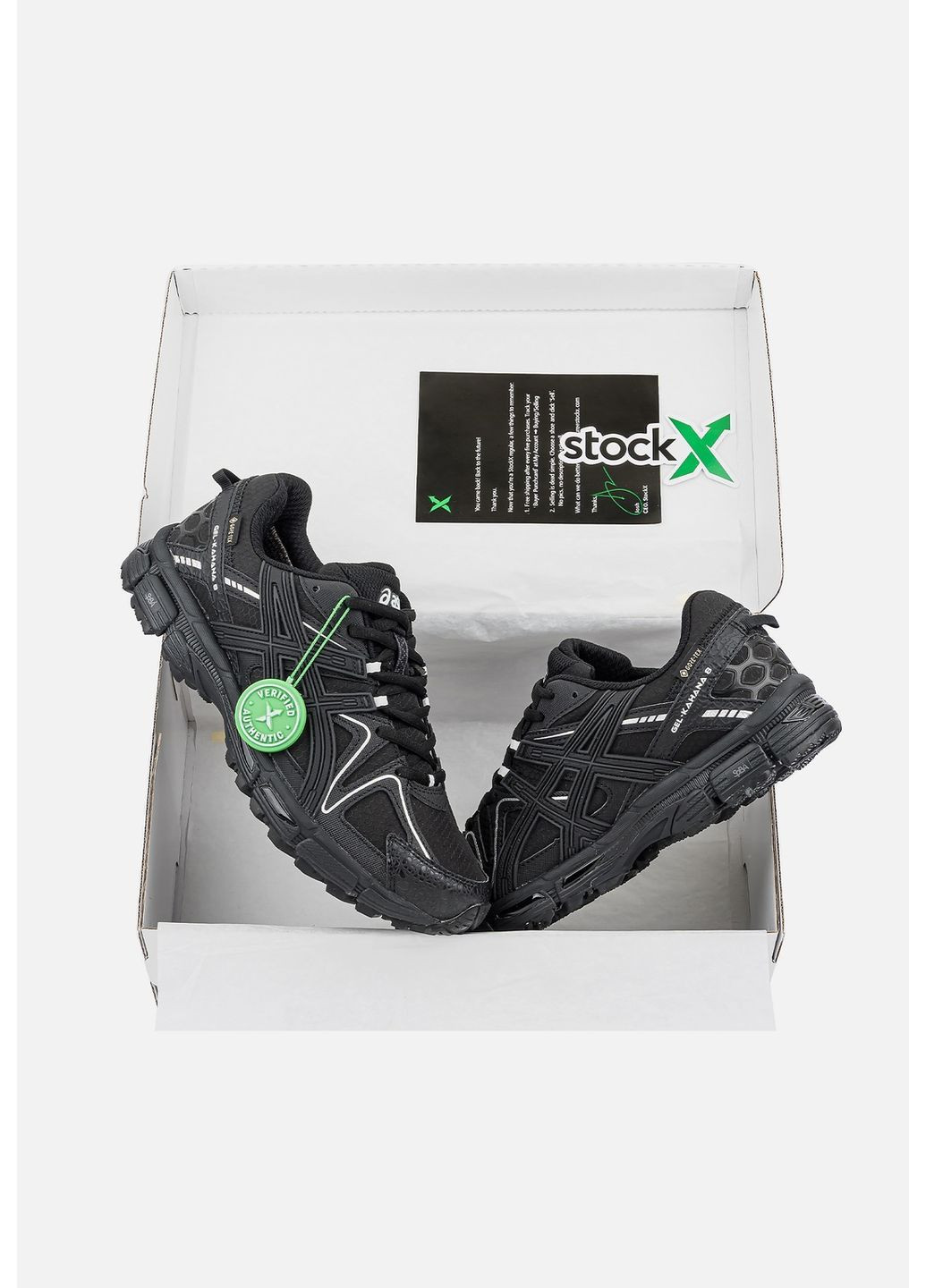 Черные демисезонные кроссовки мужские asics black gore tex No Brand Gel-Kahana 8