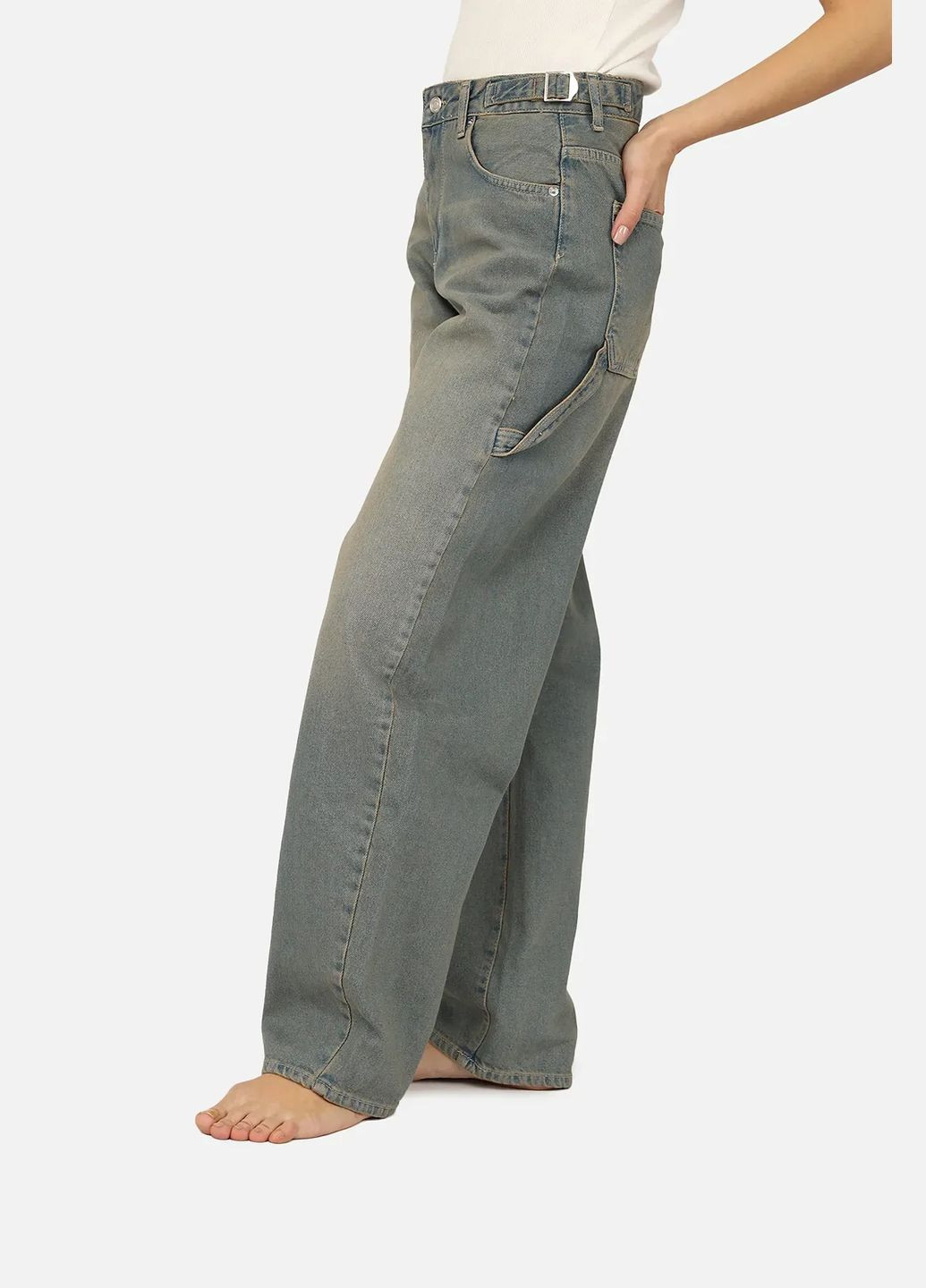 Джинси horseshoe жіночі колір блакитний CB-00271102 Yuki - (323142711)