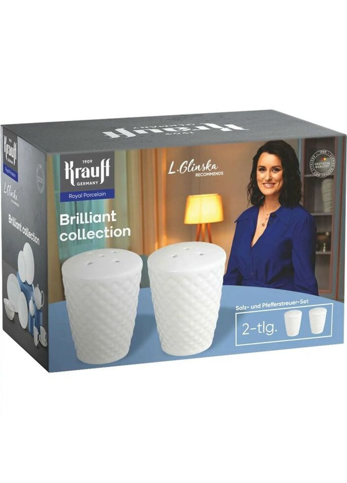 Набор для специй Brilliant collection 21-316-011 2 предмета белый Krauff (327608576)