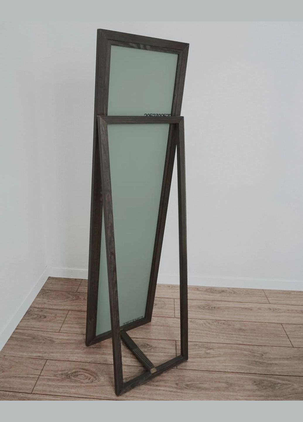 Дзеркало підлогове в дерев'яній рамі в повний зріст Шварц 150х40 см W.W.STYLE (327053316)