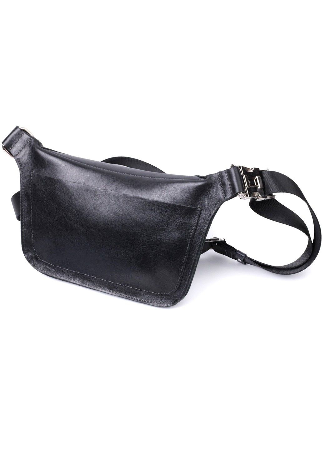 Шкіряна бананка унісекс 22813 Чорний Grande Pelle (303877197)