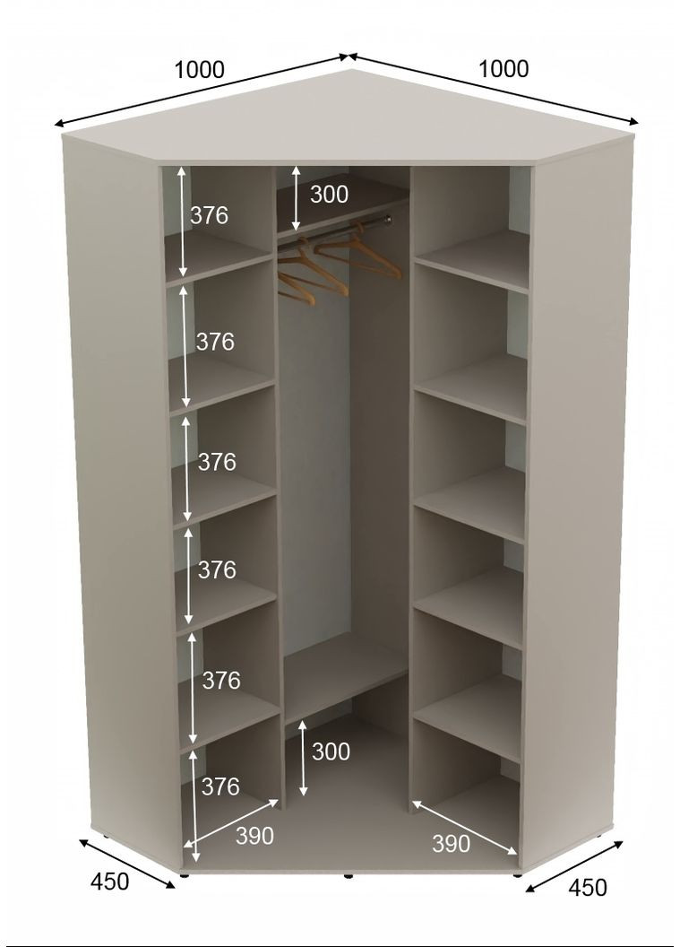 Шкаф-купе двухдверный угловой 100*100*230 Кашемир Зеркало с пескоструйным рисунком Угол-1 Алекса (360449164)