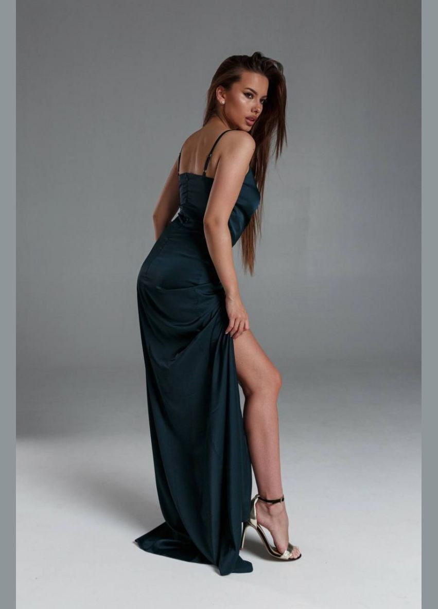 Зелена вечірня плаття FashionYouWant однотонна