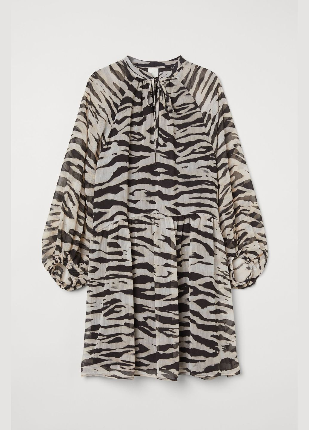 Комбинированное платье H&M зебра