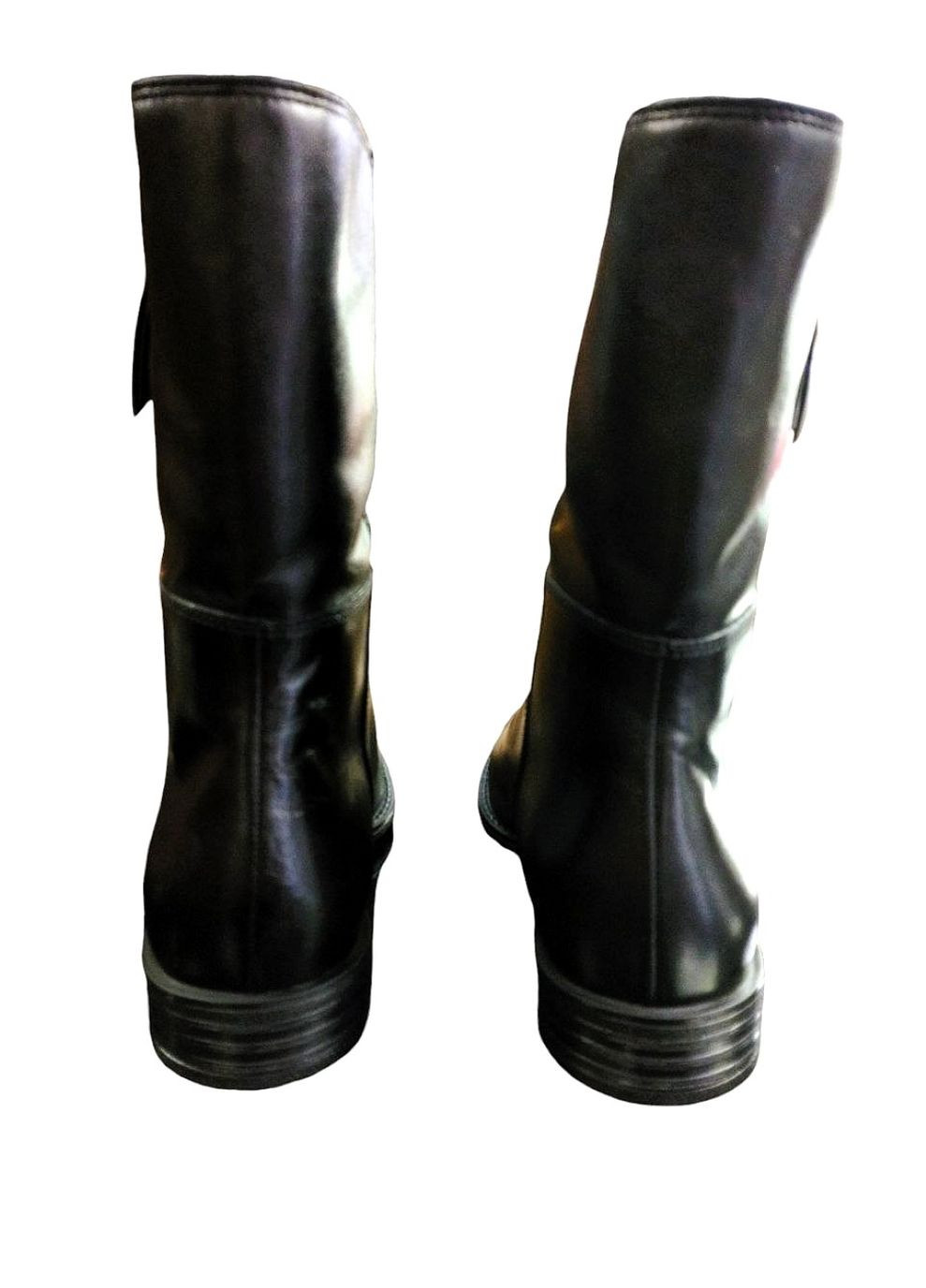 Напівчоботи бренд стиль шкіряні жіночі на низькому підборі 39 (26 см) чорні Rylko (319146398)