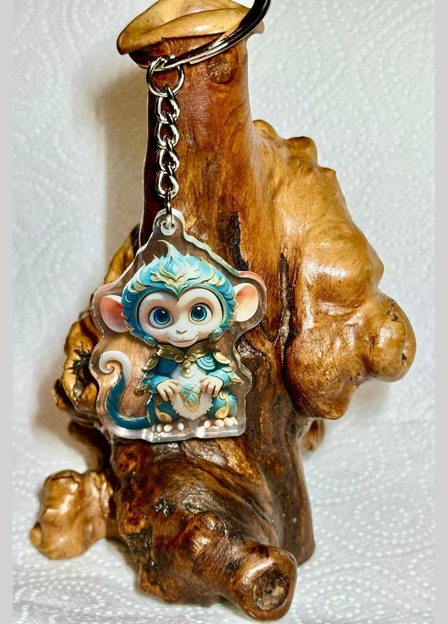 Акриловий брелок з кільцем для ключів із зображенням символу року за Китайським Гороскопом РІК МАВПИ No Brand (314813438)