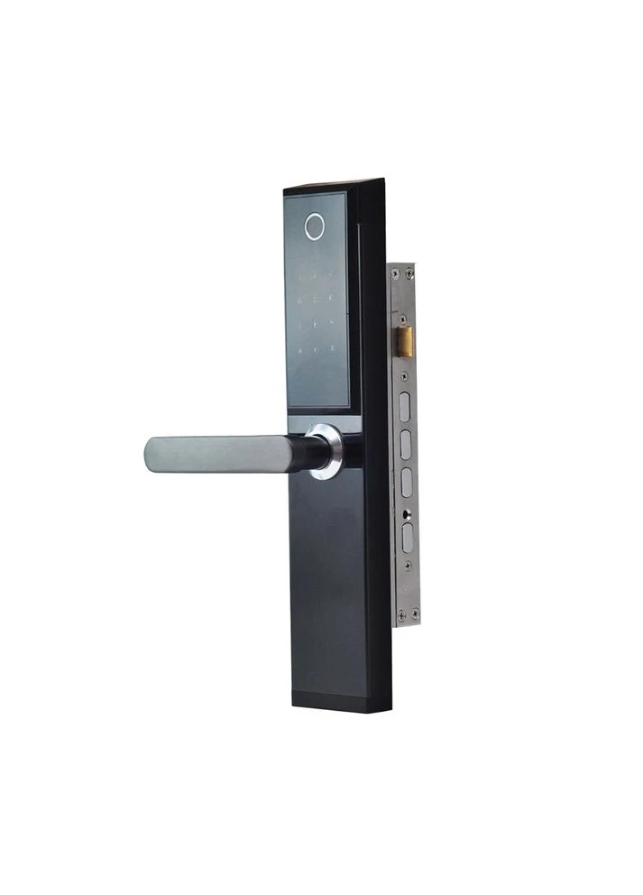 Замок биометрический автономный TRL-5104BTF Black Left с Bluetooth, считывателем отпечатков пальцев и карт Mifare (65-00015) Trinix (382764345)