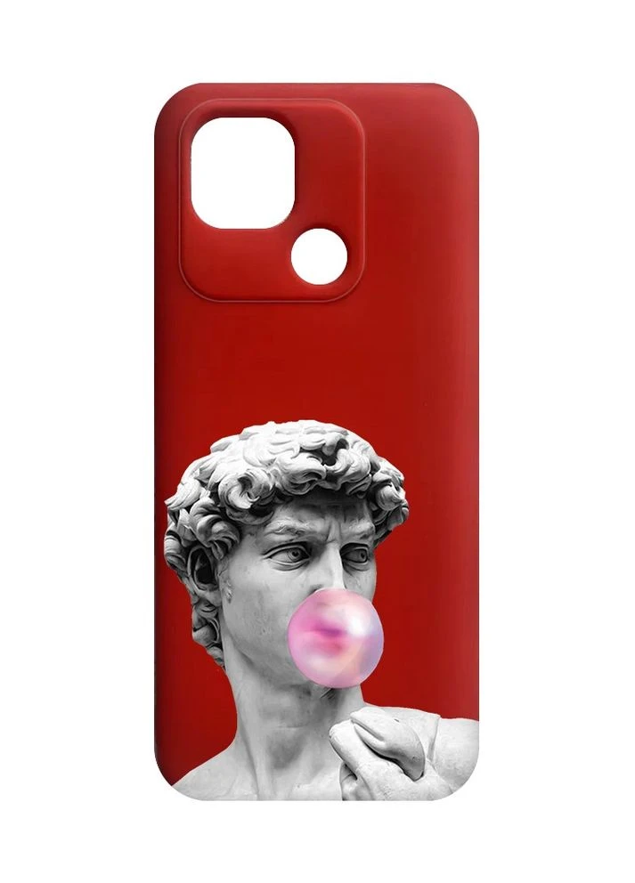 Матовий червоний чохол на Xiaomi Redmi 10C:: Скульптура (принт 352) Creative (360682861)