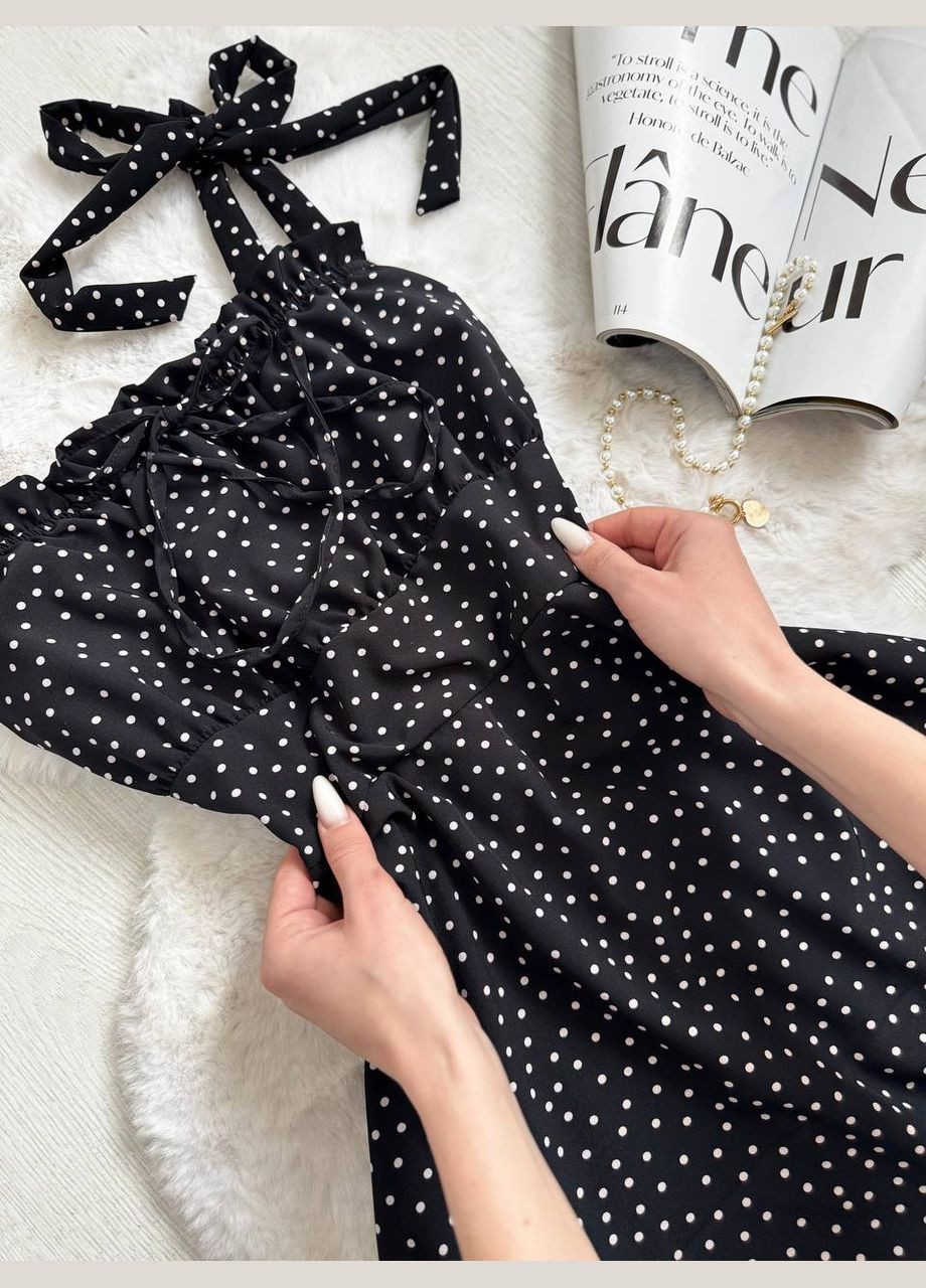 Чорна повсякденний сукня жіноча Україна в горошок