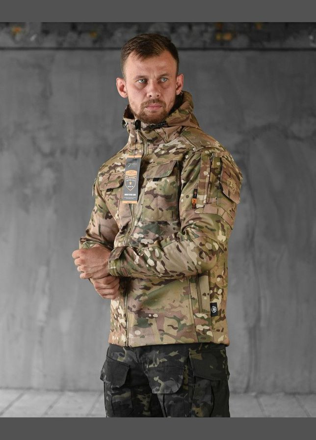 Тактична демісезонна куртка SoftShell мультикам No Brand (303138779)