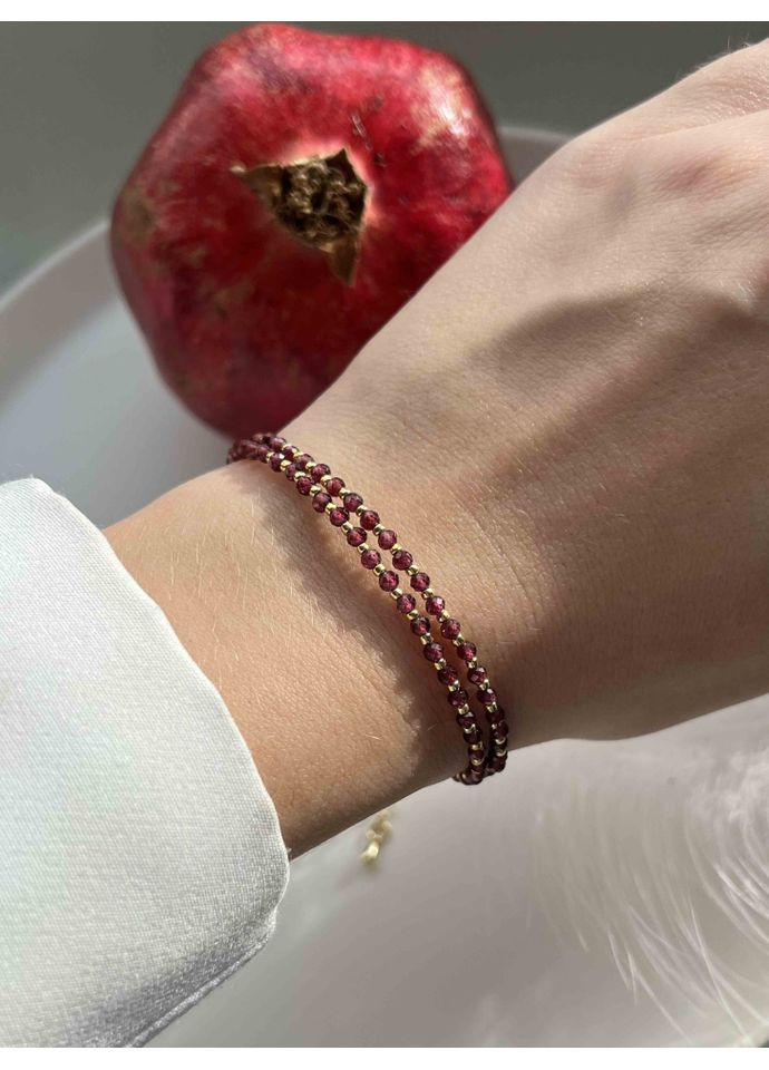 Двойной браслет из граната 5609 LeBijou (367580221)