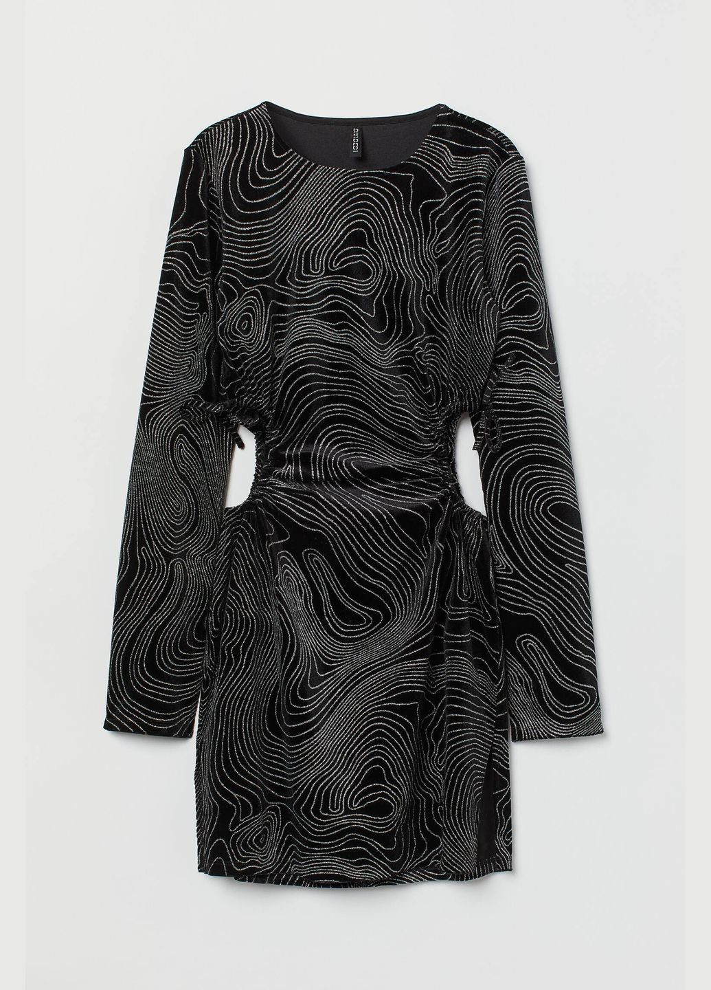 Чорна повсякденний плаття, сукня H&M з абстрактним візерунком
