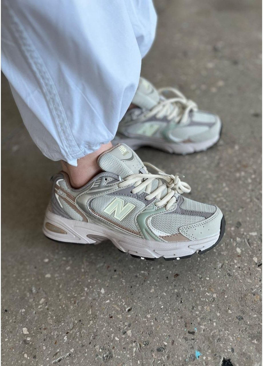 КРОССОВКИ ЖЕНСКИЕ NEW BALANCE 530 BEIGE BROWN OLIVE НЬЮ БЕЛАНС 530 No Brand бежевые демисезоны (367173439)