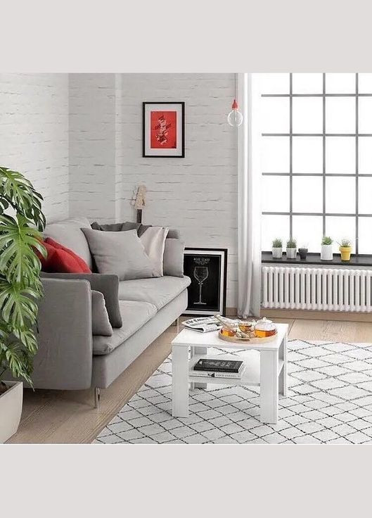 Стіл журнальний Bengt Mini Ш 600 / В 420 / Г 600 Сірий (id27-0000-55-beton) Forte (311951659)