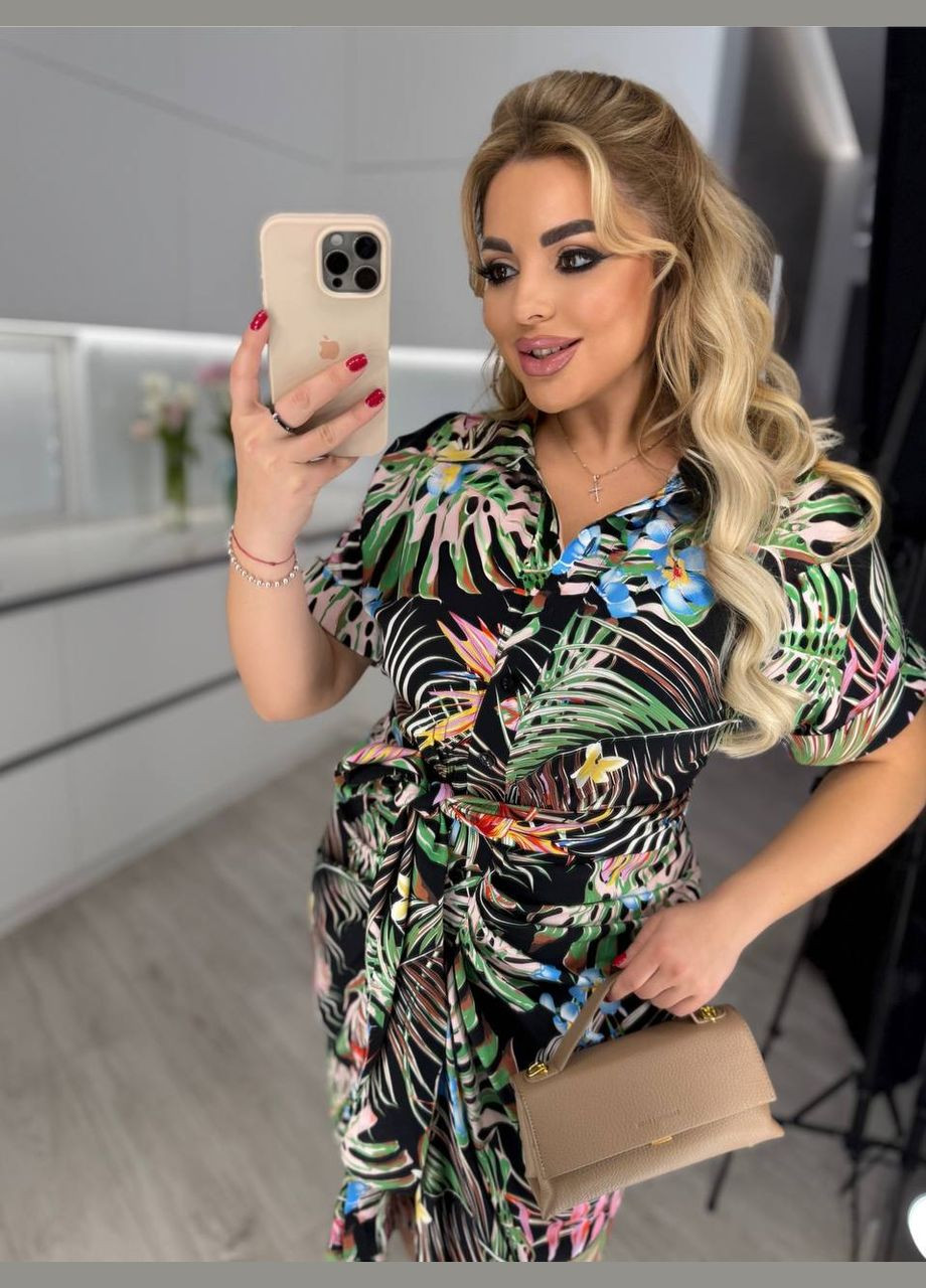 Черное деловое, кэжуал, коктейльное, вечернее женское платье рубашка No Brand