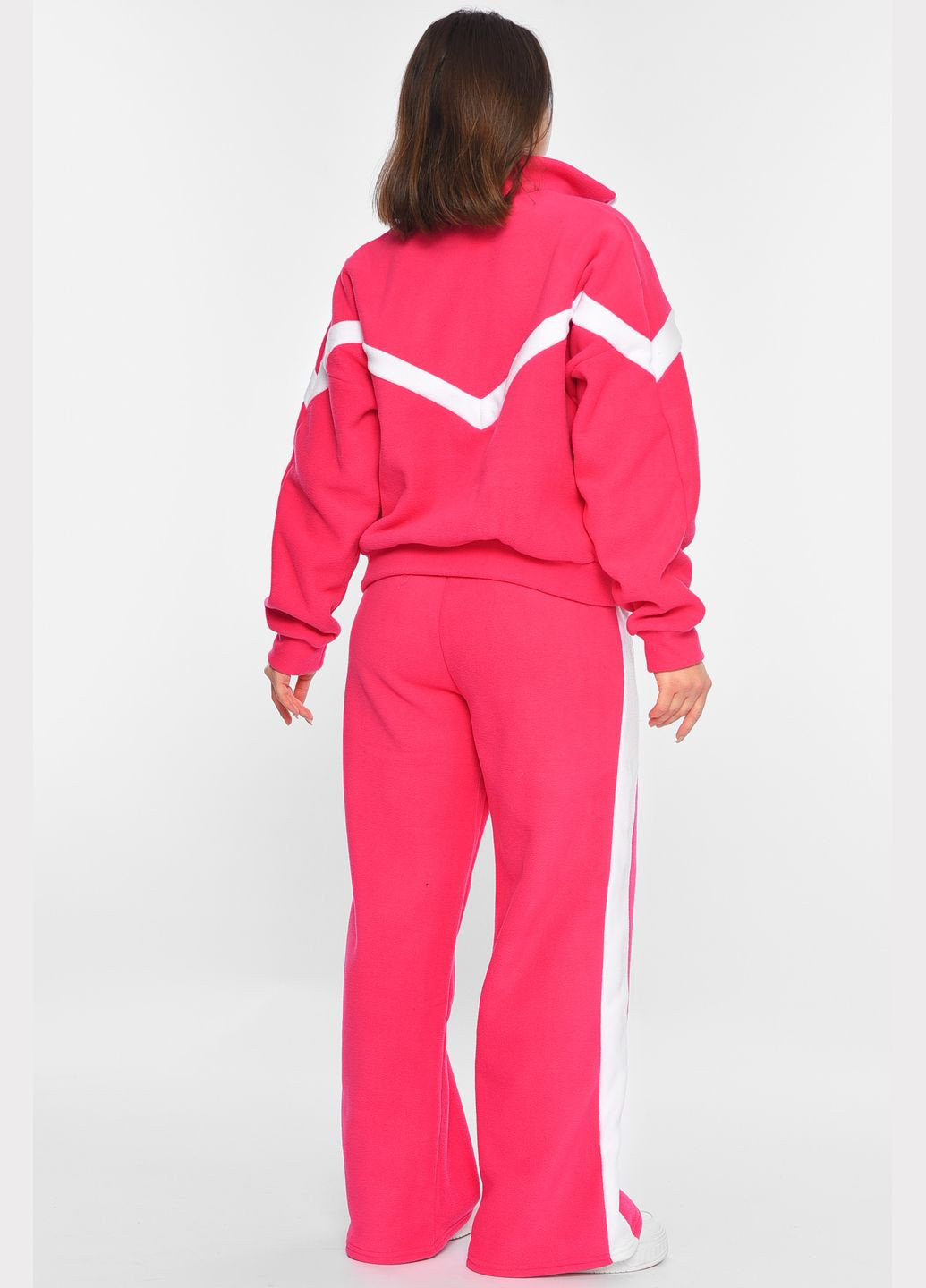 Спортивний костюм жіночий полар фліс рожевого кольору Let's Shop (314996862)