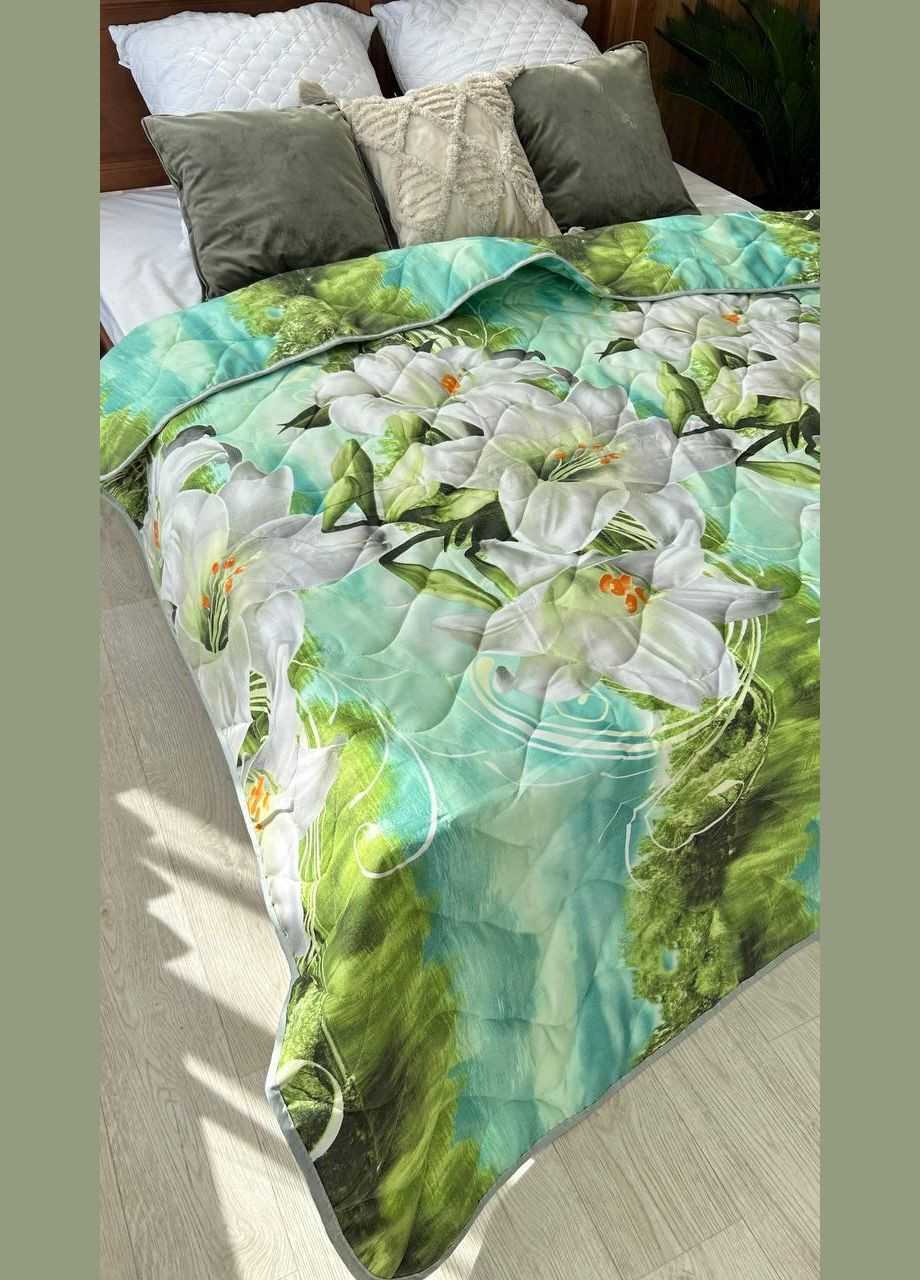 Ковдра гіпоалергенна з бавовняним наповнювачем стьобана 215х145 (П4К-lito-kovdra-001/7-02) No Brand (306633842)