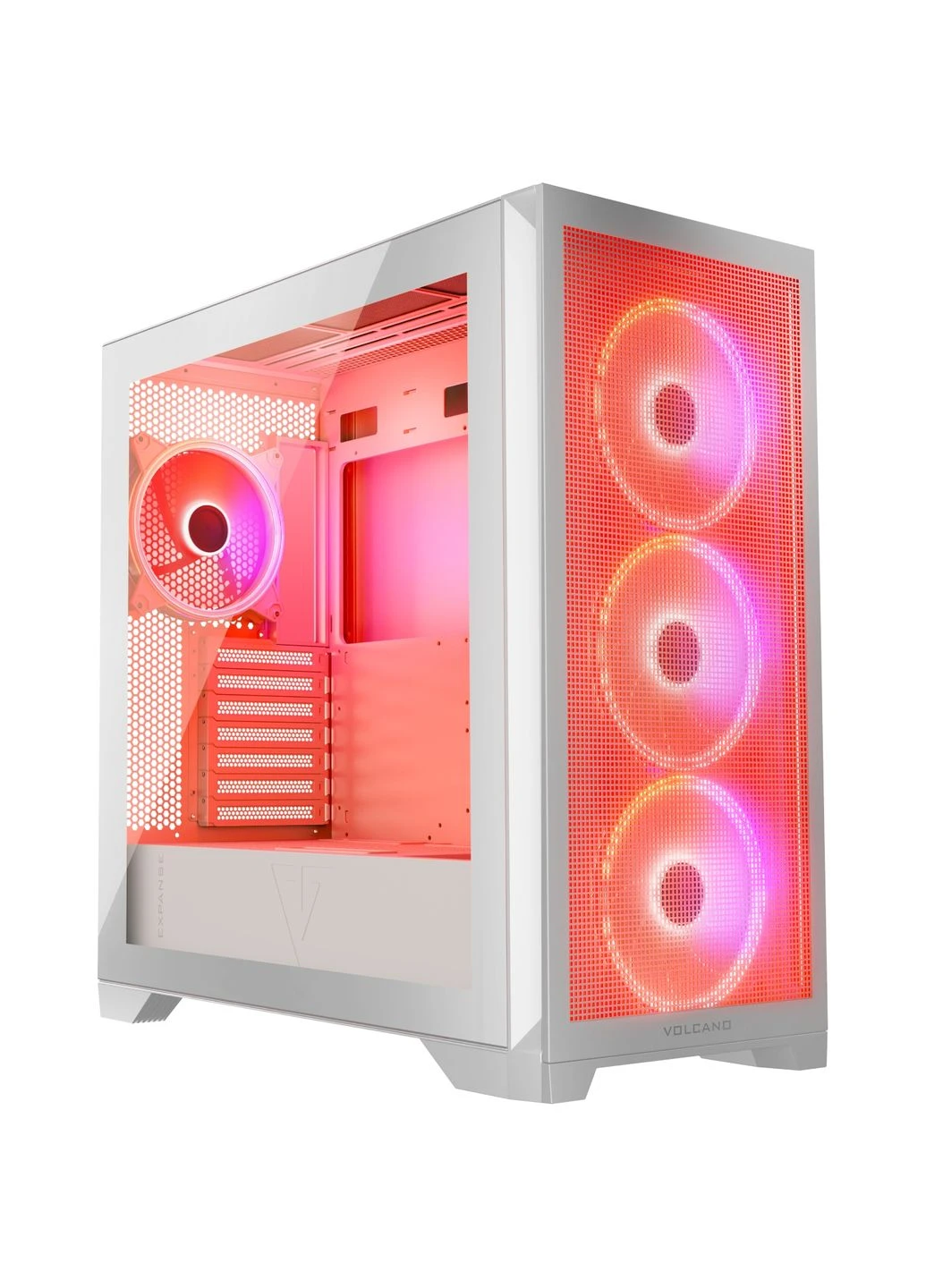 Корпус VOLCANO EXPANSE S ARGB 4x140mm fans MIDI USB 3.0x2+TYPE-C WHITE без БЖ ATX Modecom (330028392)