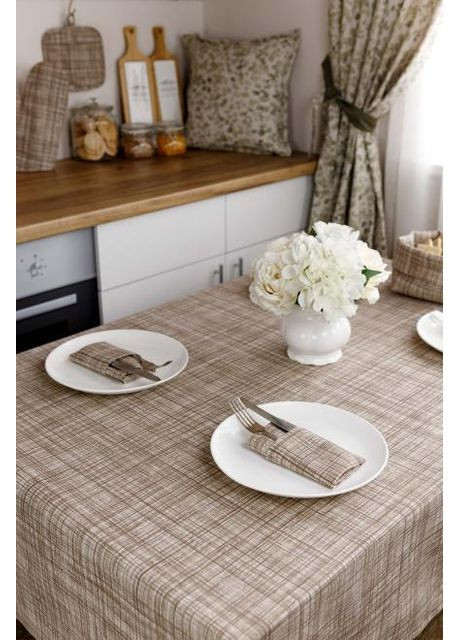 Скатерть Тереза Бежевый Коричневый 120х132 см (8470) Прованс (361785069)