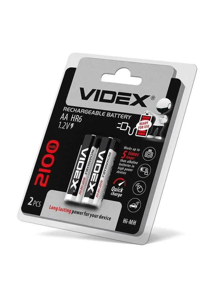 Аккумуляторы HR6/AA 2100mAh double blister/2шт Videx HR6 2100mAh (390380673)