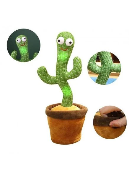 Танцующий кактус поющий 120 песен с подсветкой Dancing Cactus TikTok игрушка Повторюшка кактус No Brand (385285027)