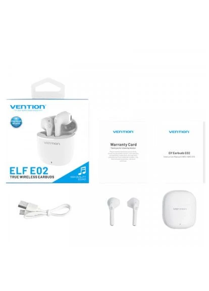 Навушники TWS Elf Earbuds E02 White Vention (396684136)