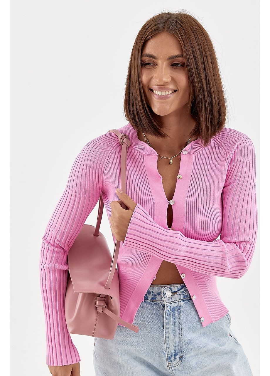Розовый демисезонный кардиган Lurex