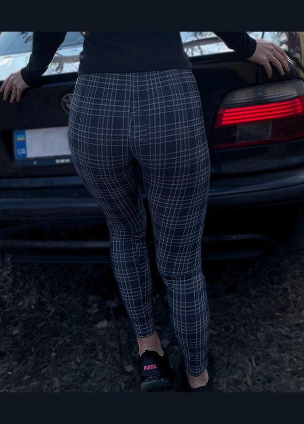 Женские лосины клетка, стреч джинс No Brand (315408681)