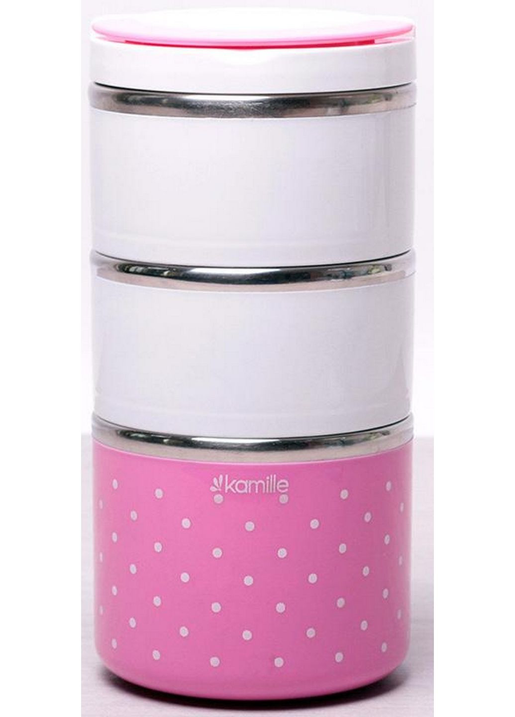 Ланч-бокс на 3 ємності Ø11х23.5 см Kamille (289462871)