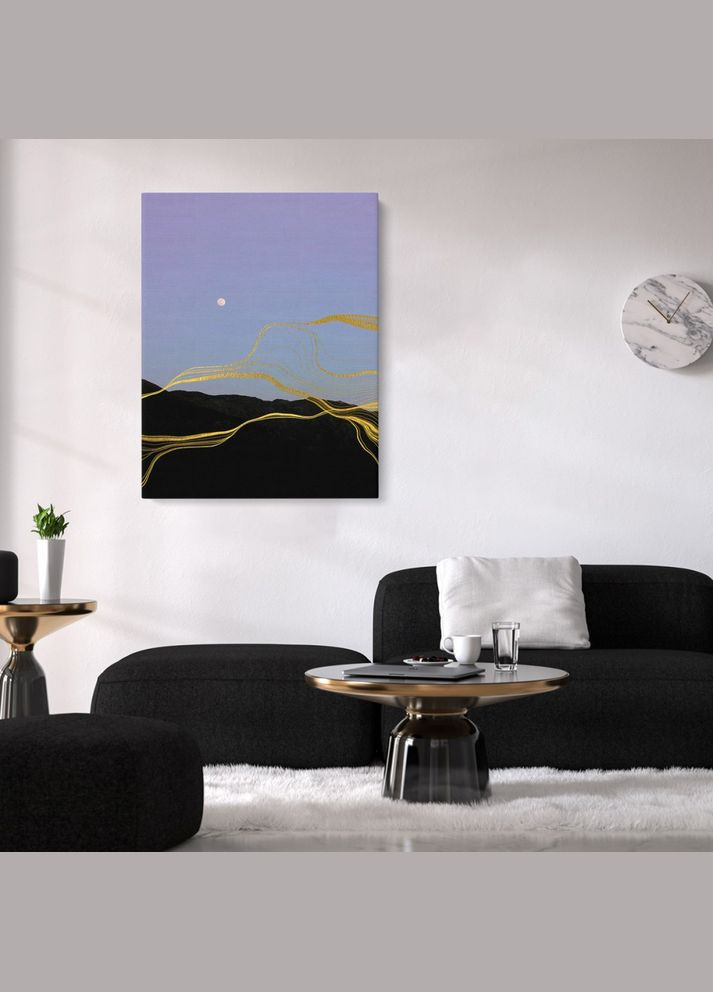 Картина Золотые волны 75x100 см (P0417) Malevich Store (333339190)