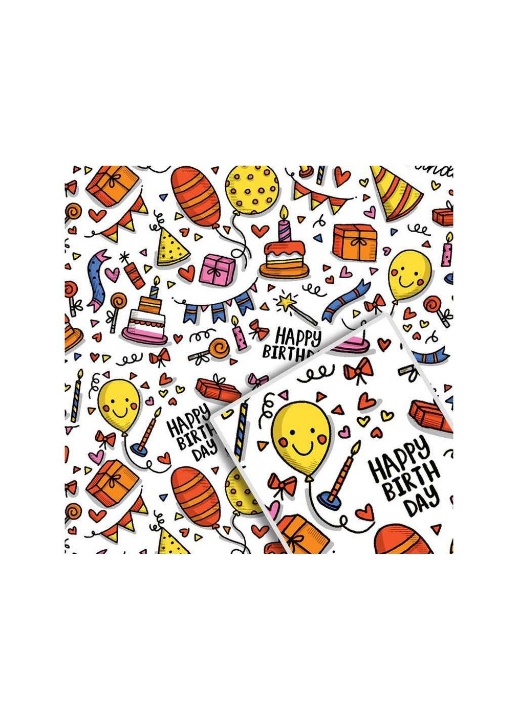 Папір подарунковий (10л/уп) №1042БЛ Упаковкін (364282399)