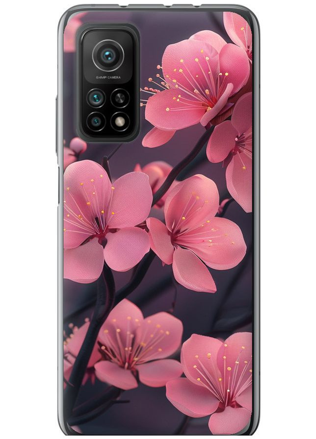 Силіконовий чохол 'Пурпурова сакура' для Endorphone xiaomi mi 10t (291885281)