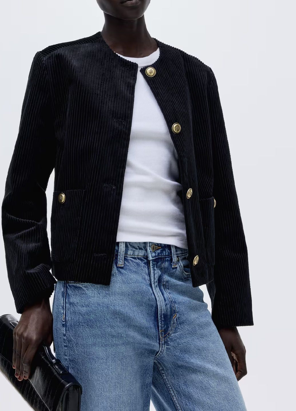 Чорна демісезонна куртка H&M